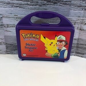 POKEMON Sticker Treasure Kit 1998 Case only No Stickers Or Book Included